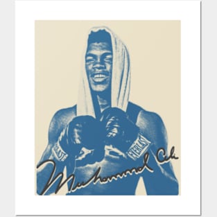 Muhammad Ali - Retro Blue Posters and Art